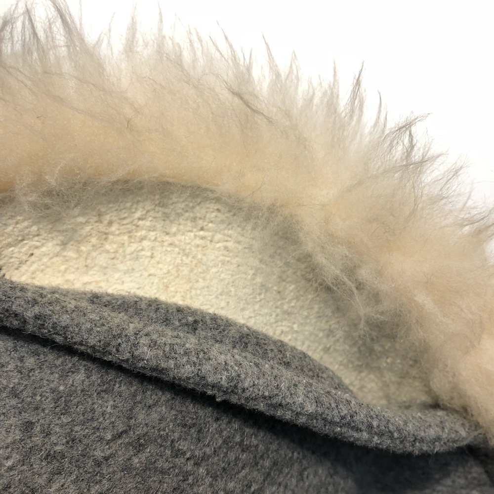 Vintage 70s Wool & Shearling Fur Coat VGUC Small - Picture 3 of 8